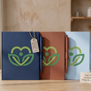 ชุดสมุดบันทึกแบบบางพร้อมปากกา มูลนิธิแห่งความรักเพื่อชีวิต (Love for Life Slim Notebook & Pen Set)